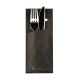 Cutlery case, 20 x 8.5 cm, pack of 520, black with colourful napkin