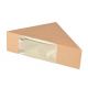 Boxes for sandwiches made of cardboard, PLA-coated with a window, 