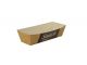 Brown paper tray for snacks 105x33x30mm GOOD FOOD, price per 125 pieces.