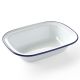Rectangular bowl, enamelled 215x160 - code 621219