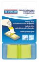 indexing tabs (bookmarks), DONAU, PP, 25x45mm, 1x50 pcs., transparent yellow