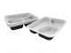 Lunch container for welding K 227/3, 3-chamber, black and white 227x178x40, price per package 50pcs