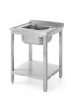 Table with one sink and shelf 800x600x(H)850 - code 811856