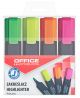 Highlighter OFFICE PRODUCTS, 1-5mm (line), 4pcs, assorted colours