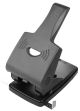 Hole punch, OFFICE PRODUCTS HD, punches up to 65 sheets, metal, black