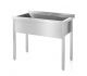 Table with single bowl welded pool 1000x600x(H)850 code 811832