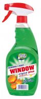 Glass and mirror cleaner WINDOW PLUS Spring flower green 750ml with sprayer
