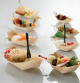 FINGERFOOD - mini BOATS 15x7,5x2cm, wooden bowl, 50 pieces