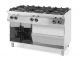 6-burner Kitchen Line gas cooker on an open base - code 226094