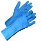 Rękawice gospodarcze lateksowe flokowane, niebieskie rozmiar 7 (S)