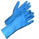 Rękawice gospodarcze lateksowe flokowane, niebieskie rozmiar 8 (M)