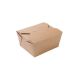 BIO FOOD BOX 600ml brown, 450pcs. 12x10x6cm, PLA-coated, biodegradable