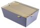 Lunch Box Bourriche Case Lavender blue cardboard base, 290x185x105mm, 50pcs.,