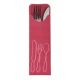 Cutlery case maroon 23,5x7,3cm with colourful napkin, 100 pieces