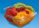 Salad container set KRISTAL transparent 500ml + ANTI FOG lid, 80 sets