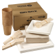 BIOBOX a set for 20 people plates+cups+napkins+cutlery, biodegradable (k/1)