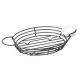 Metal oval basket with sauce holders 325x175x50, price per 1 piece