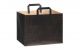 Block bag 320x220x240 black, wide bottom, flat handle