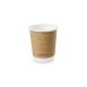 PAP/PLA cup DW 250ml kraft packaging, 25pcs dia.80mm, SUP biodegradable