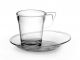 Espresso cups 90ml LONG LiFE transparent dia.5,7xh.6,6cm - unbreakable made of polycarbonate, 6 pieces