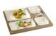 Lunchpaket - Kanopee 4 vita brickor 375x310x65mm, op.25kpl. biologiskt nedbrytbara (k/1)