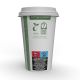 PAP/PLA SW 450ml Green Leaf Mug 50pcs. (k/20) ø 90mm, biodegradable SUP