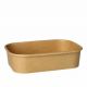 KRAFT rectangular bowl 500ml h4.1cm 17.3x12.3cm 100% biodegradable op. of 25 pieces