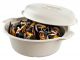 Sugar cane bowl 1700ml white with lid, PBAT coating, biodegradable, 20 sets.