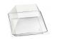 Quartz - square plate PS transparent 200pcs, 130x130x17mm, reusable (k/1)