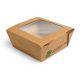 Brown salad box 350ml 110x110x45mm PURE biodegradable, 40 pieces