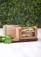 Kraft Bloomer sandwich box with window PLA, 125x75x75mm, biodegradable, 500 pieces