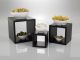 CUBO buffet stand bamboo natural set 3 pieces 13x13x13