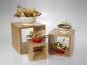 CUBO buffet stand bamboo natural set 3 pieces - 13x13x13