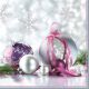 Napkins 33x33 MAKI FESTIVE 0124 01 Silver & Purple Christmas Baubles, 20 pcs