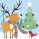 Napkins 33x33 MAKI Christmas 0215 01 Happy Reindeer, 20 pcs