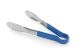Stainless steel serving tongs 300 mm with blue handle