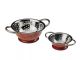 Mini colander for serving 22cm red stainless steel