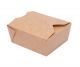 TAKEOUT BOX 11x9x5cm 500ml ECO glued white and brown TnG carton, 50 pieces