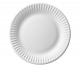 Paper plate white 15cm, weight 215g, price per 100 pieces