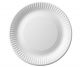 Paper plate white TnG 18cm, weight 230g, price per 100 pieces