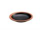 Talerzyk okrągły fi16xh2cm czarny/terracotta melamina 
