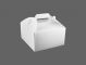 Boxes for cakes with handle white 20x20x12cm, price per pack of 25pcs