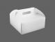 Boxes for cakes with handle white 30x30x11cm, price per pack 25pcs