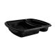 V 413 lunch container 935ml, 50 pcs double-sided (c/8), black, PP