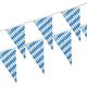 Garland with foil flags Bavarian Blue 10m
