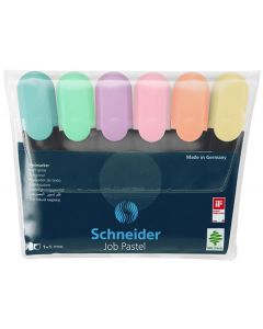 SCHNEIDER Job pasztell highlighter készlet, 1-5 mm, 6 db, vegyes színű, kevert színű