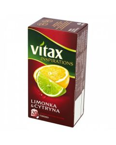 VITAX Inspirációs tea, lime és citrom, 20 tasak, 1 db-os kiszerelés.
