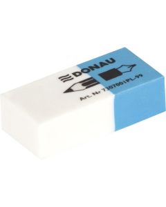 DONAU multifunkcionális radír, 41x18x11mm, kék és fehér