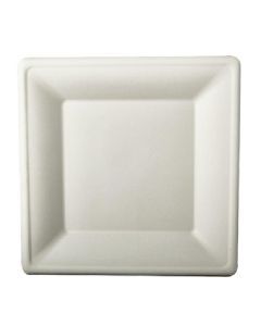 Cukornád tányér négyzet 26x26 cm, fehér, 50db-os kiszerelés (k/10)