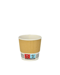 PAP/PLA DW 100ml kraft pohár op.25db. (k/20) átmérő: 60mm